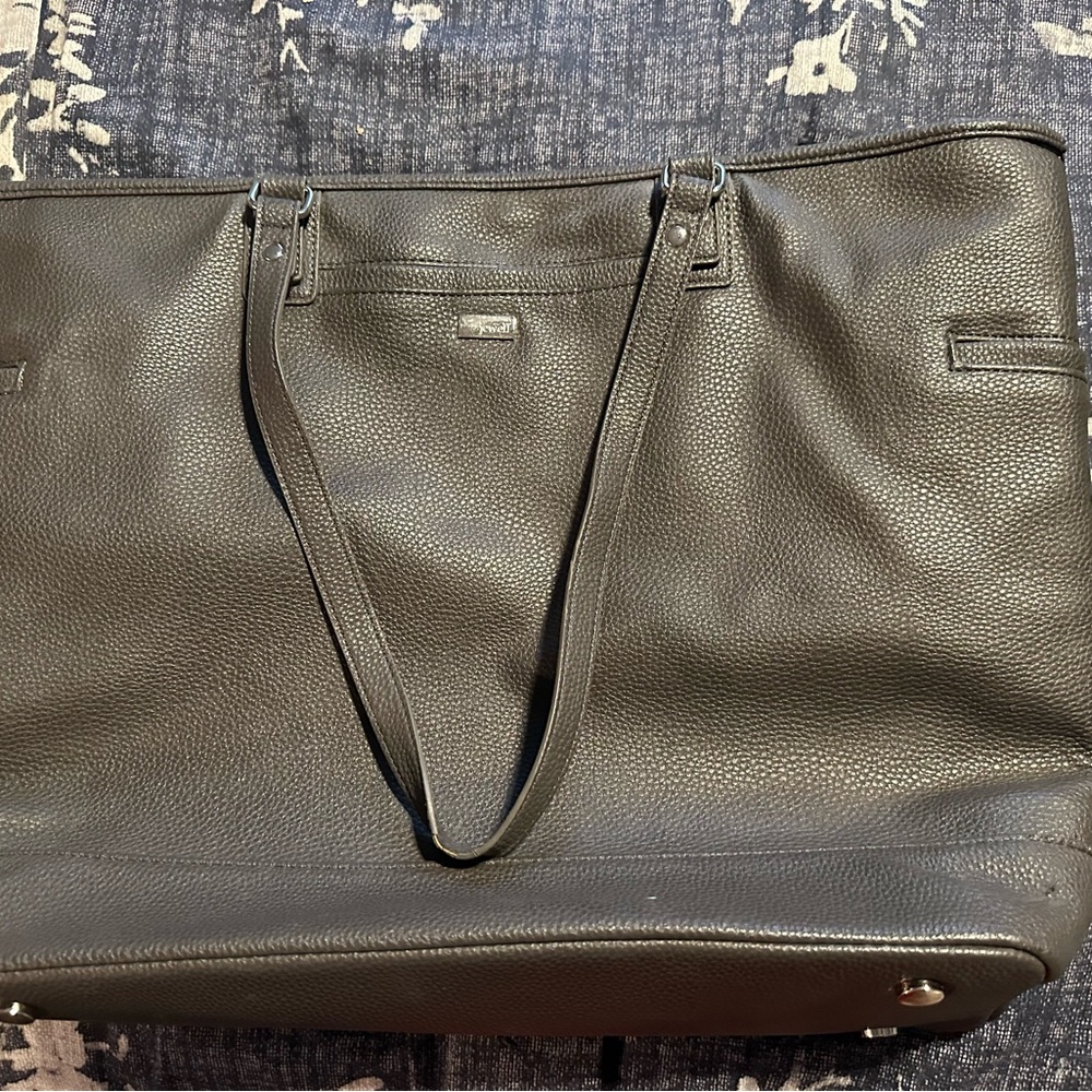 Thirty-One Gray Fashion Editor Tote Bag Spacious and Practical